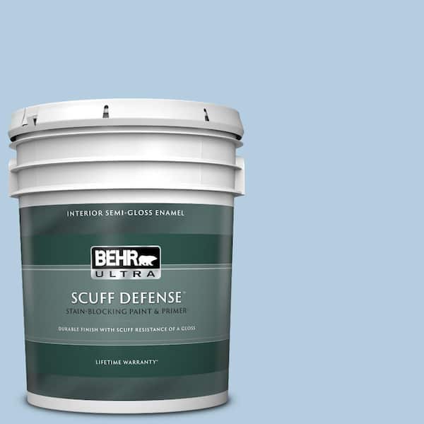BEHR ULTRA 5 gal. #PPU14-14 Crystal Waters Extra Durable Semi-Gloss Enamel Interior Paint & Primer