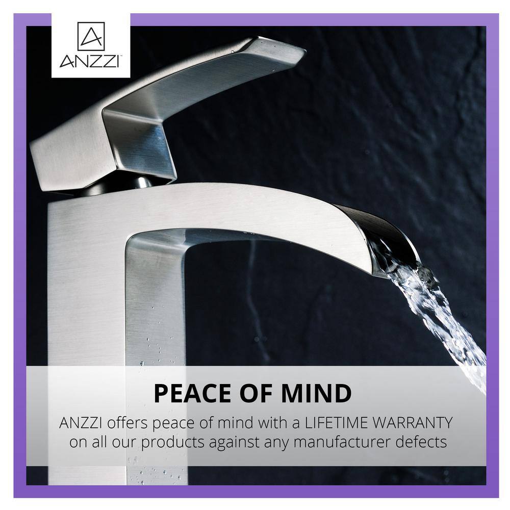 Minimalist Brushed Nickel Single-Handle Vessel Bathroom Faucet