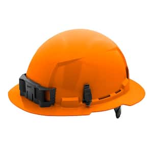 BOLT Orange Type 1 Class E Full Brim Non-Vented Hard Hat with 6-Point Ratcheting Suspension (5-Pack)