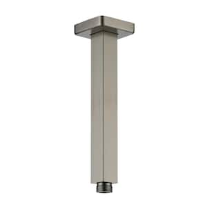 8 in. Square Ceiling Mount Standard Shower Arm and Flange, Brushed Nickel