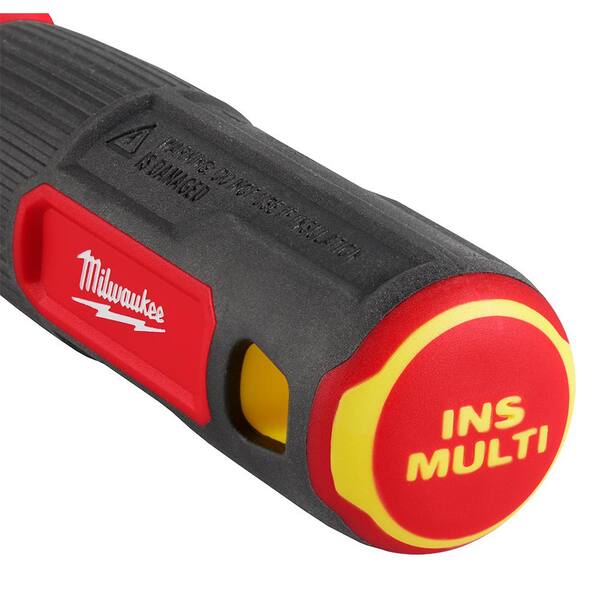 Milwaukee 13-in-1 Cushion Grip Screwdriver with Schrader Bit