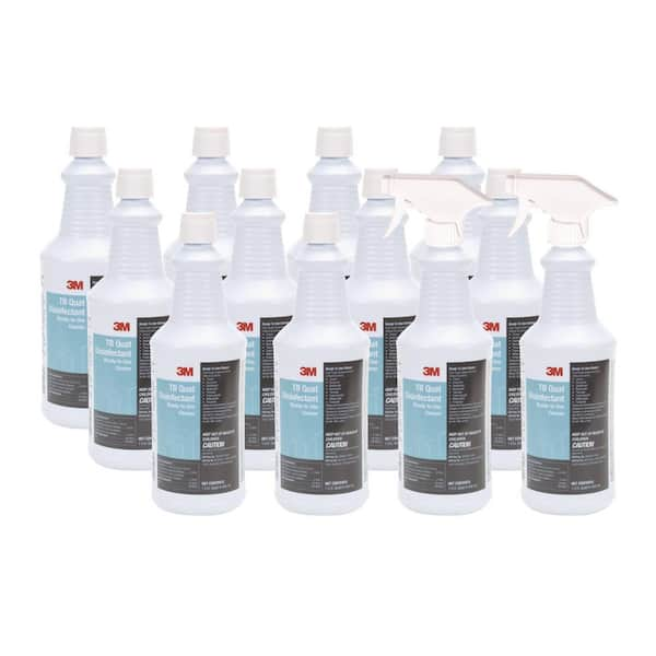 3m 32 Oz Tb Quat Disinfectant Ready To Use Cleaner Bottle 12 Bottles And 2 Spray Triggers 8717