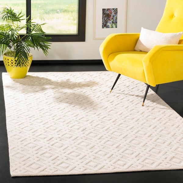 Vermont 2 ft. x 4 ft. Ivory Geometric Two-Tone Area Rug
