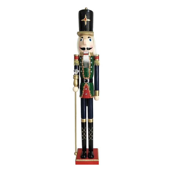 Home Accents Holiday 36 in. Nutcracker Red and Blue