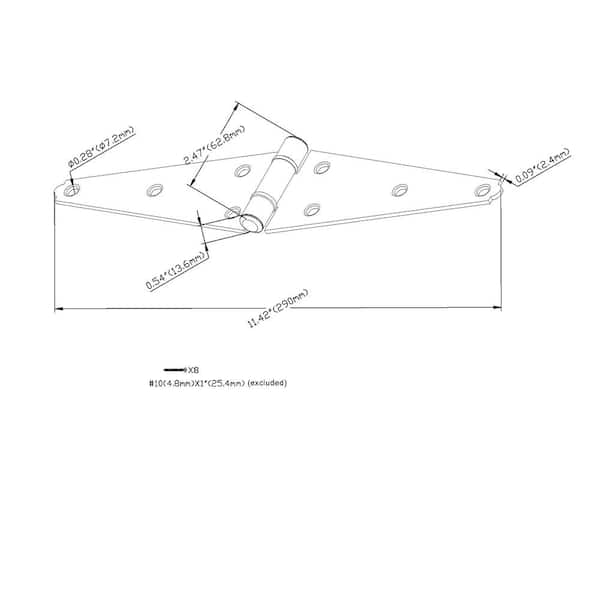 6 in. Zinc Plated Heavy-Duty Standard Strap Surface Hinge
