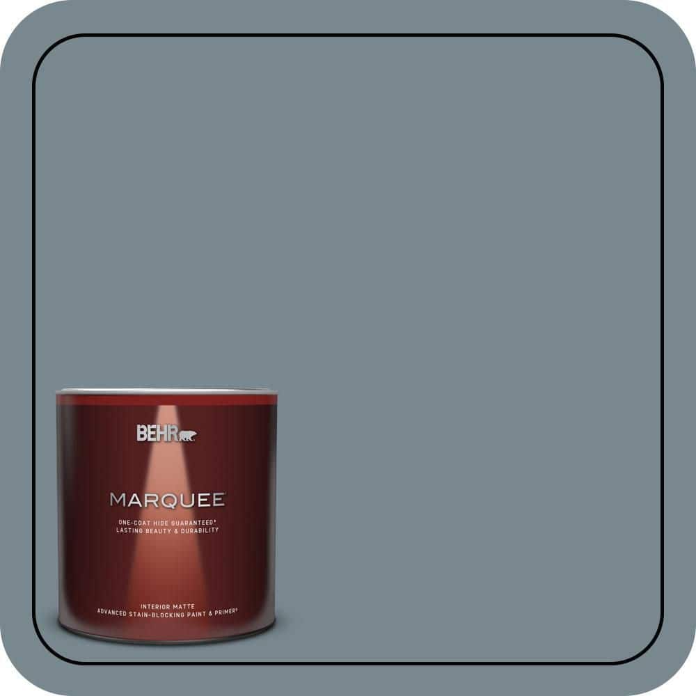 BEHR MARQUEE 1 Qt. #N470-5 Norwegian Blue One-Coat Hide Matte