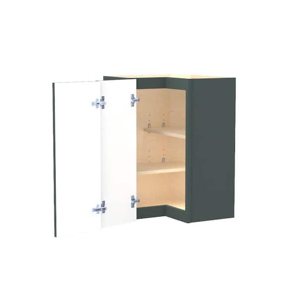 Franklin 21 in. W x 21 in. D x 30 in. H Assembled Plywood Wall Kitchen Corner Cabinet in Verdant Green with Shelves