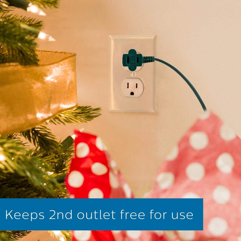Philips 9-Foot Green Indoor Extension Cord with Footswitch