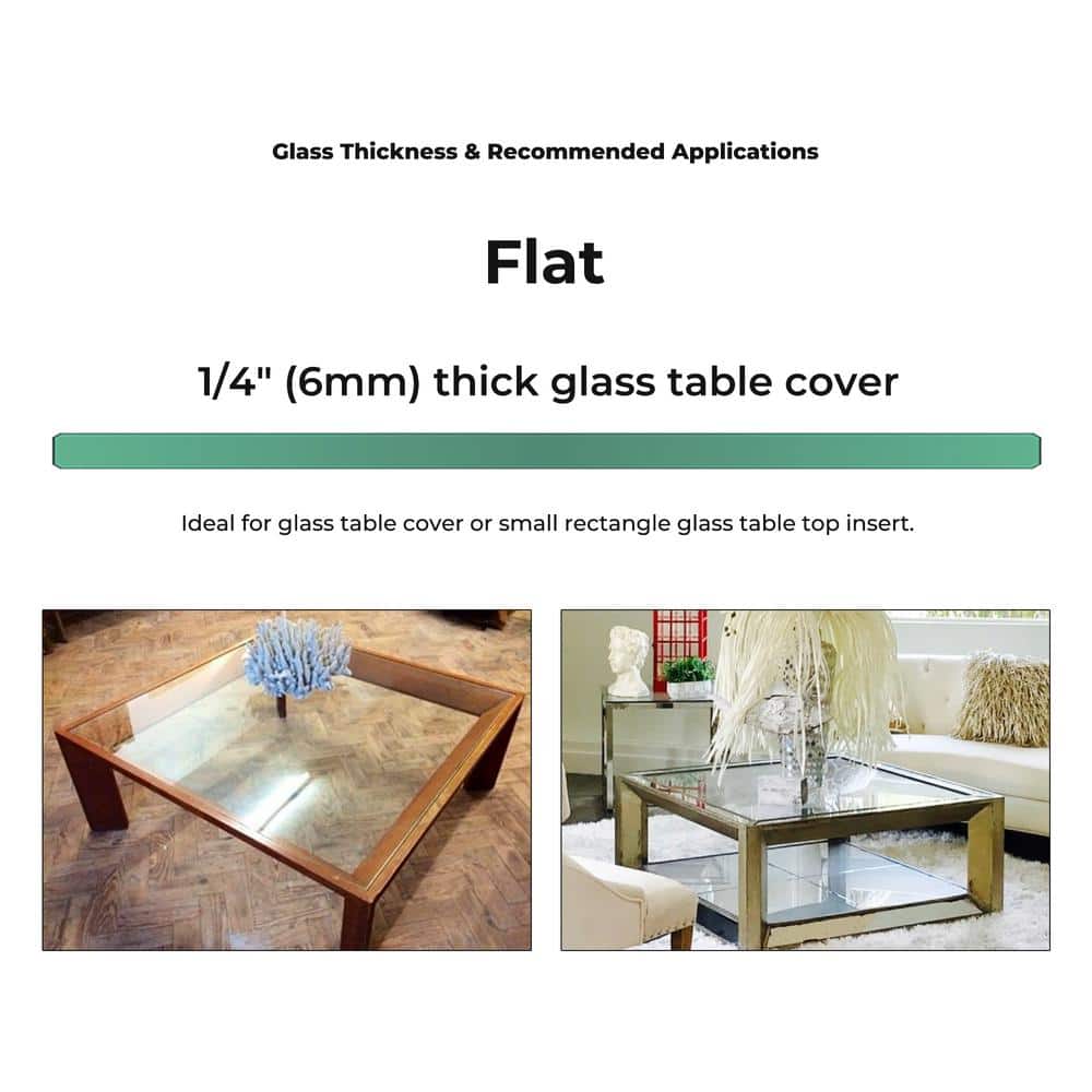 24 Inch Clear Tempered Glass Square Table Top