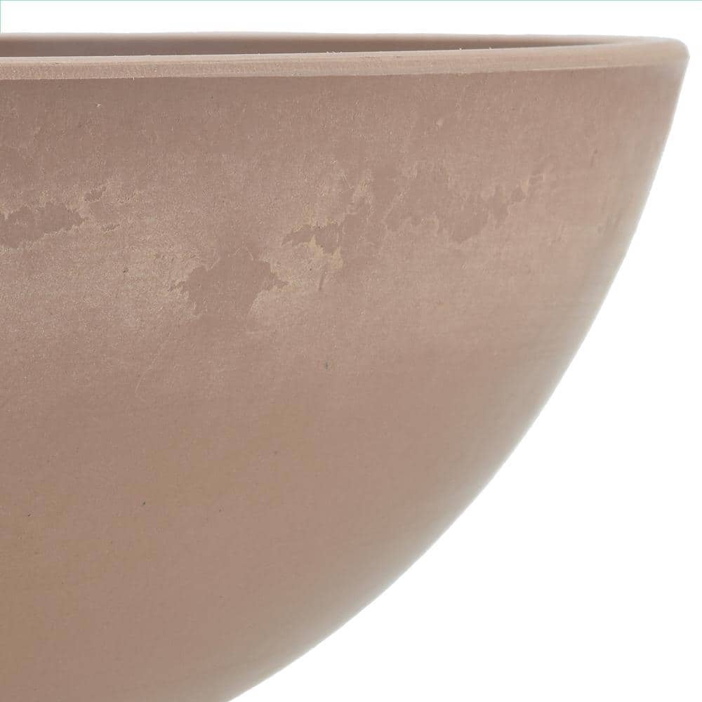 Taupe Classic Transitional Round Tabletop Planter for Indoor & Outdoor