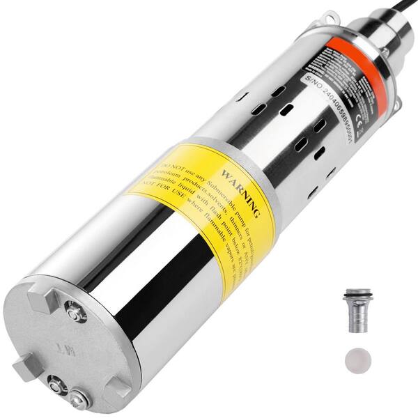 SKYSHALO Solar Water Pump, 24V DC 277W Submersible Deep Well Pump, Max Flow 9.25 GPM, Max Head 272 ft., Max Submersion 65.6 ft.
