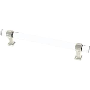 Acrylic Bar 6-5/16 in. (160 mm) Polished Nickel and Clear Acrylic Drawer Pull