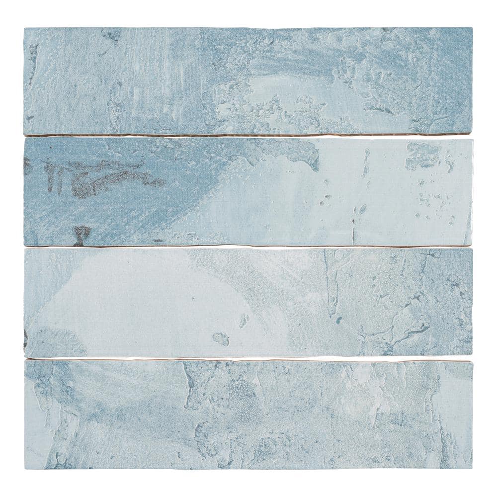 Splash Mermaid Blue Glossy Ceramic Subway Wall Tile