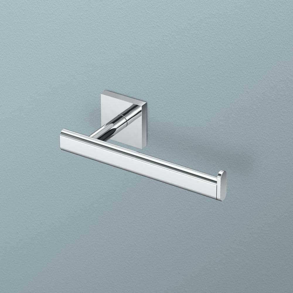Chrome Finish Square Wall Mounted Toilet Paper Holder
