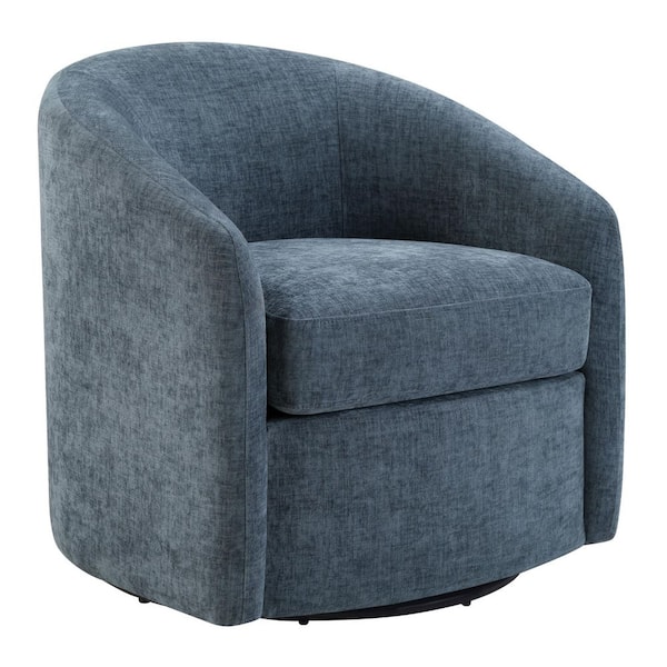 Bella Swivel Side Chair in Blue Denim