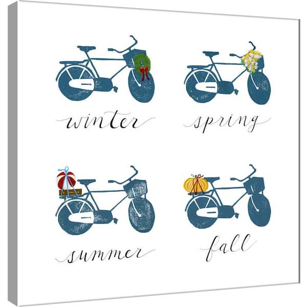PTM Images 15 in. x 15 in. ''Seasons Bikes'' Printed Canvas Wall Art