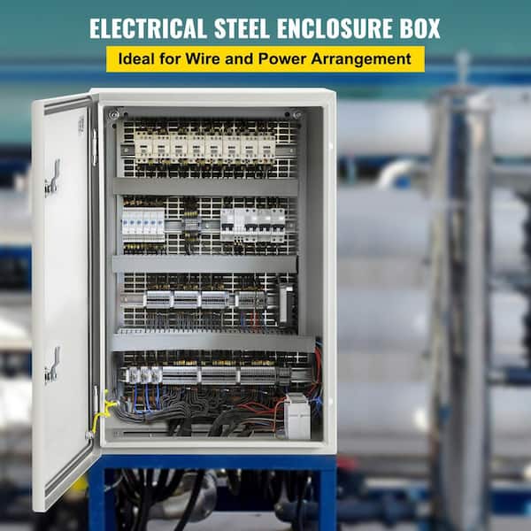 24 x 16 x 10 in. NEMA 4X Steel Electrical Box NEMA Steel Enclosure IP66 Waterproof and Dustproof with Mounting Plate