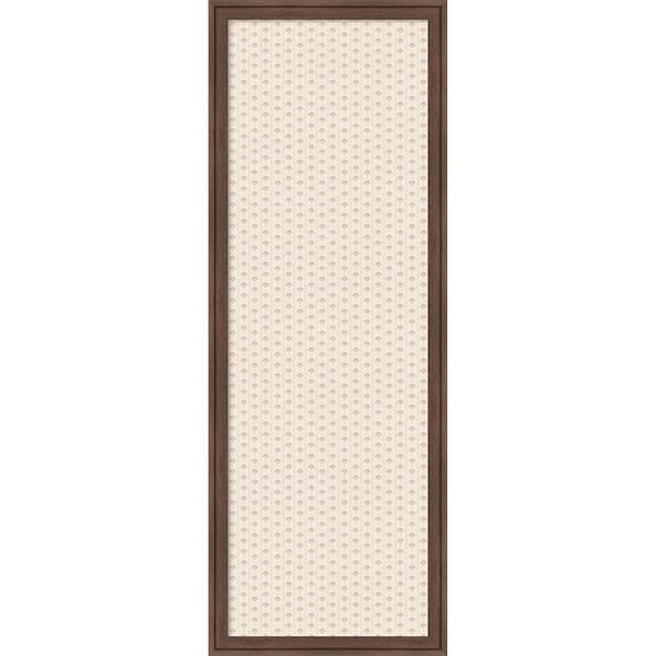 Florence 38 in. x 14 in. Brown Plastic Framed Canvas Magnetic Memo Board