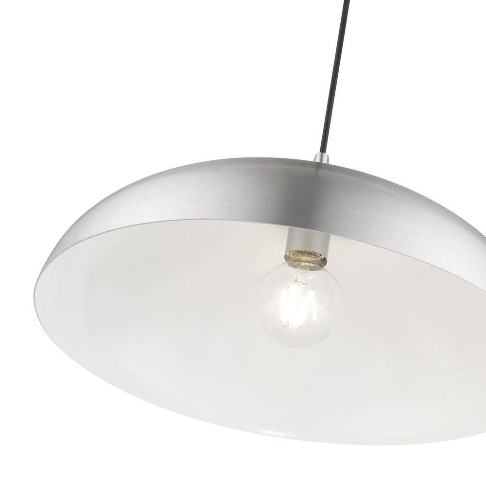Amador Brushed Aluminum & Polished Chrome 18" Indoor/Outdoor Pendant Light