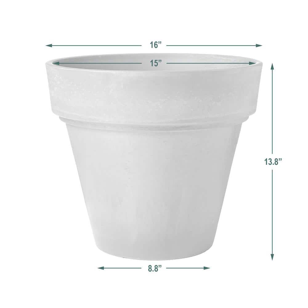 Large Dark Charcoal Recycled Materials Round Planter Pot
