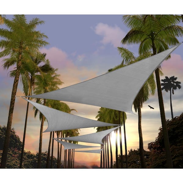 24 ft. x 24 ft. x 24 ft. Gray Triangle Shade Sail