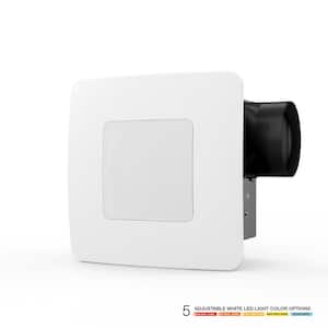 50 CFM Ceiling/Wall Mount Easy Roomside Installation Bathroom/Bath Exhaust Fan with 5 Level LED Lighting, ENERGY STAR