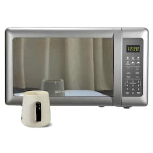 0.7 cu. ft. 700-Watt Touch Control Mirror Finish Microwave Oven, Silver