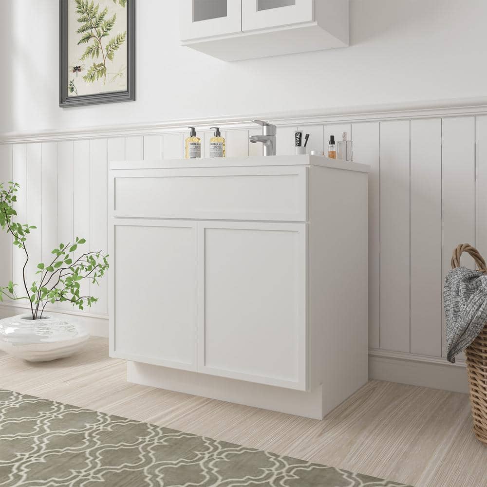 White Birch Plywood Freestanding Single Base Storage Cabinet, 36" Wide