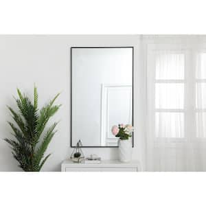 Large Rectangle Black Modern Mirror (48 in. H x 30 in. W)