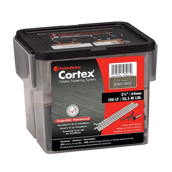 Collated Cortex Hidden Fastening System for Trex Enhance - 2-1/2 in. Cortex Screws and Plugs - Honey Grove (100 LF)