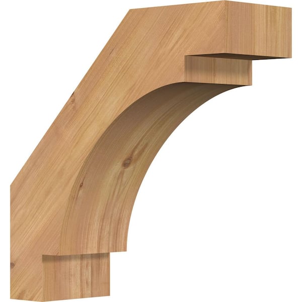 Ekena Millwork 5 1/2"W x 16"D x 16"H Merced Smooth Knee Brace, Western Red Cedar