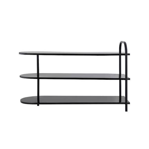 Happimess Modern 24 9-pair 3-tier Iron Curved Decker Shoe Rack, Black :  Target