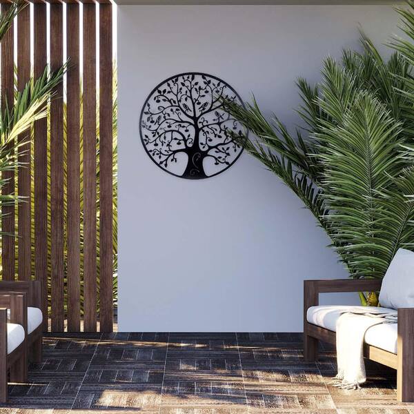 Tree of Life Metal Wall Art Decor Home Interior Design Ideas Decor Furniture 24" 