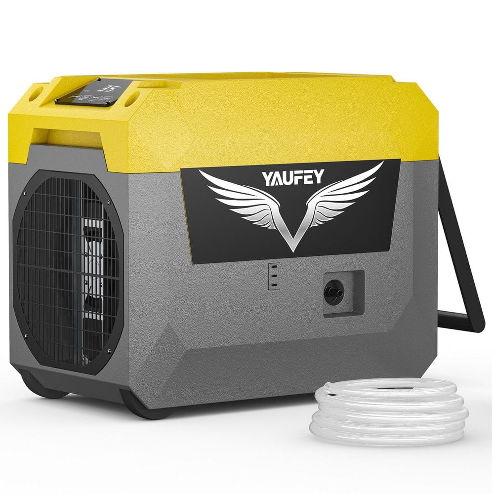 150 pt. 7000 sq. ft. Commercial Dehumidifier with Built-in-Pump and Stackable for Crawl Space and Basement in Yellow price history on PriceWatchPro