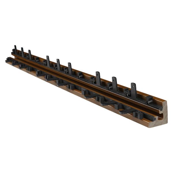1/6 ft. x 3 ft. Quick Deck Composite Deck Tile Stair Trim in Peruvian Teak (2-Pieces per Box)