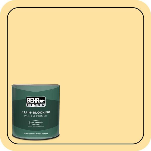 BEHR ULTRA 1 qt. #P280-3 Polka Dot Skirt Extra Durable Semi-Gloss Enamel Interior Paint & Primer