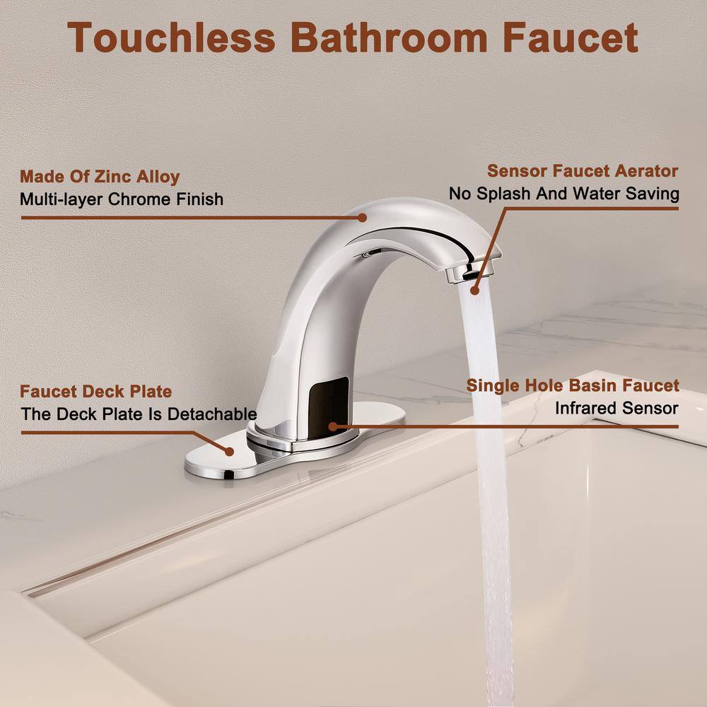 Chrome Hands-Free Automatic Sensor Bathroom Faucet