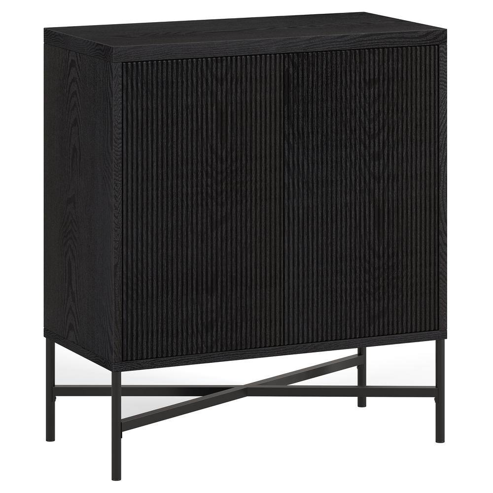 Brighton 28" Black Grain Alder Accent Cabinet with Adjustable Shelving