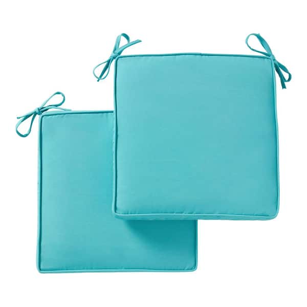Greendale Home Fashions Sunbrella Canvas Aruba Square Reversible Outdoor Seat Cushion (2-Pack)