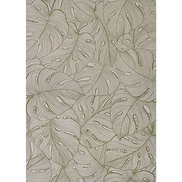 Castille Palma Fern 5 ft. x 8 ft. Floral Indoor/Outdoor Area Rug