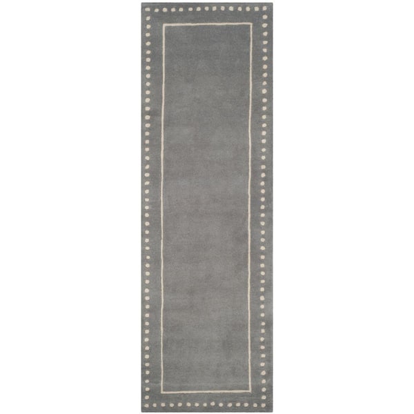 SAFAVIEH Bella Silver/Ivory 2 ft. x 7 ft. Border Runner Rug