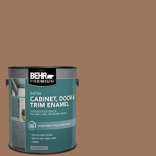 BEHR PREMIUM 1 gal. #SC-152 Red Cedar Satin Enamel Interior/Exterior Cabinet, Door & Trim Paint