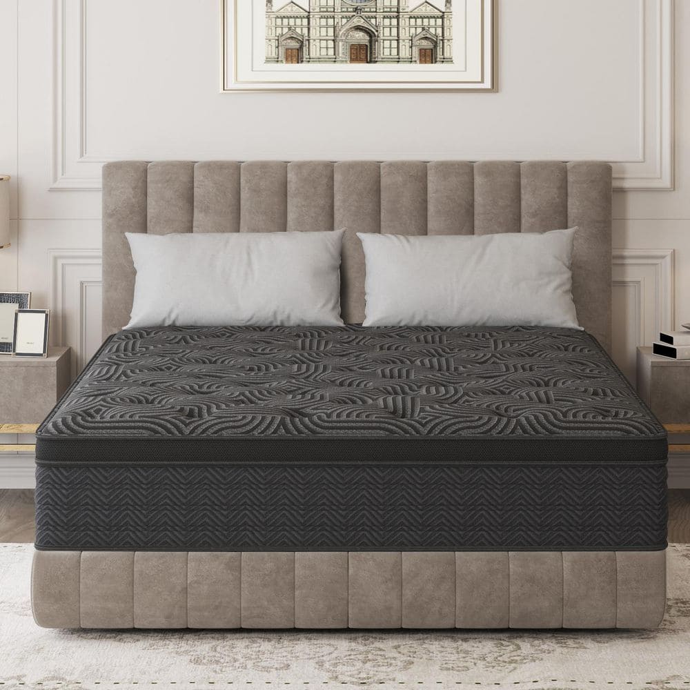 Queen Size Medium Firm Hybrid Cooling Gel Memory Foam Mattress 12 in. Bed-in-a-Box Mattress with Edge Support price history on PriceWatchPro