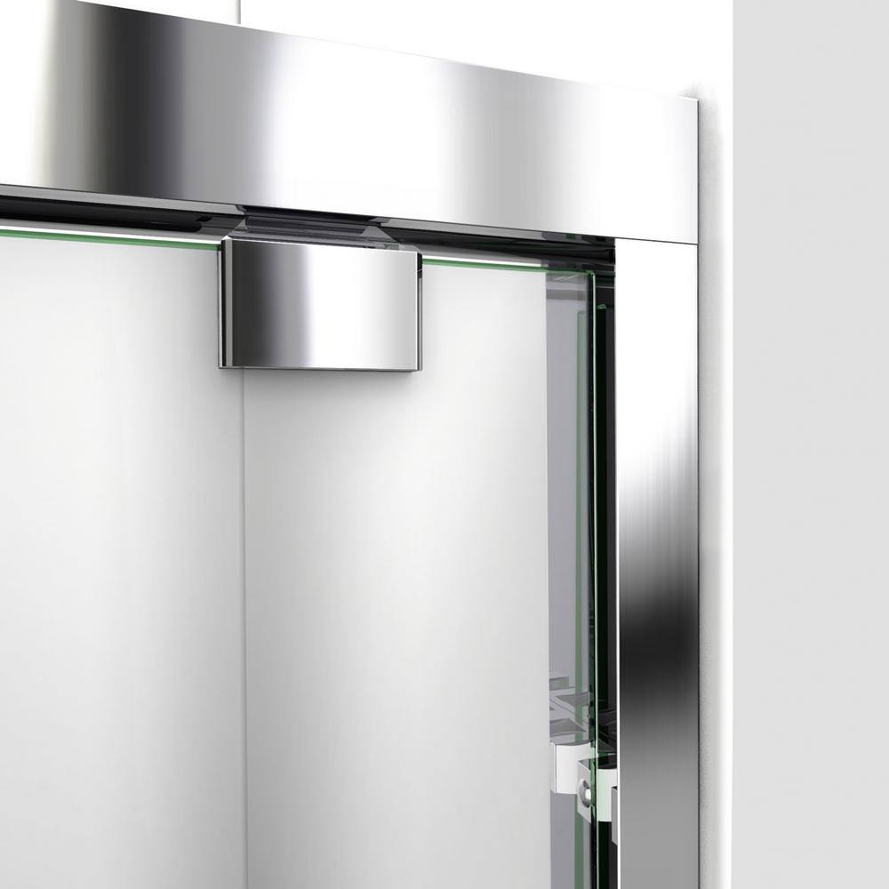 Encore 54" x 32" Semi-Frameless Clear Glass Sliding Shower Kit