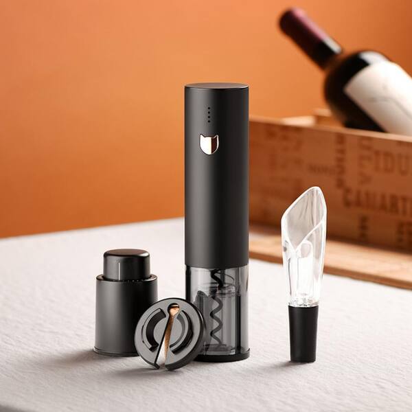 KAVYDENS 4-in-1 Electric Wine Opener Set - Rechargeable & Gift Ready