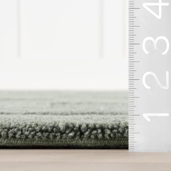 Robyn Wool Green 8 ft. x 10 ft. Indoor/Outdoor Patio Rug
