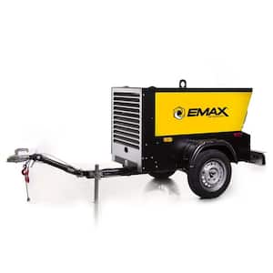 185 CFM 125 PSI Portable Diesel Driven Trailer Mounted Rotary Screw Air Compressor with 49 HP Kubota Diesel Engine