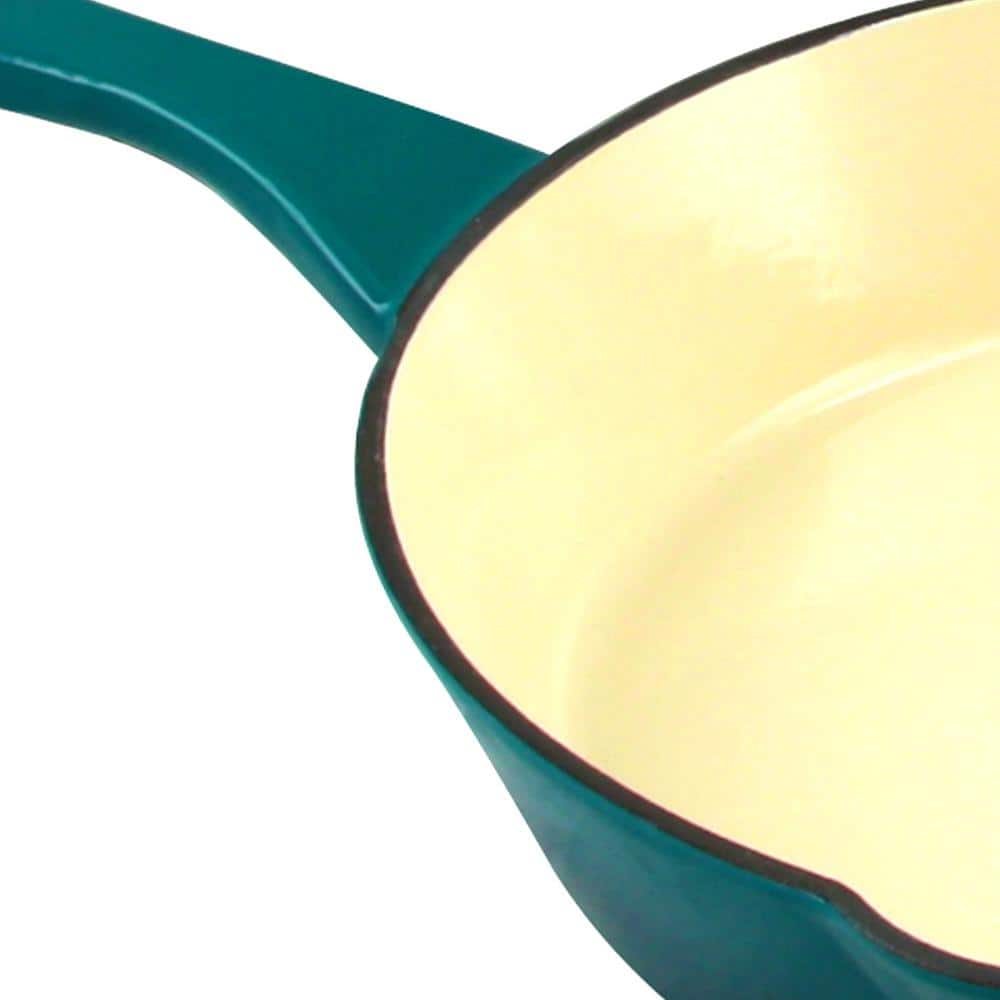 Teal Ombre 10-Inch Enameled Cast Iron Skillet