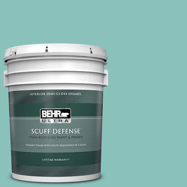 BEHR ULTRA 5 gal. #M450-4 Undine Extra Durable Semi-Gloss Enamel Interior Paint & Primer