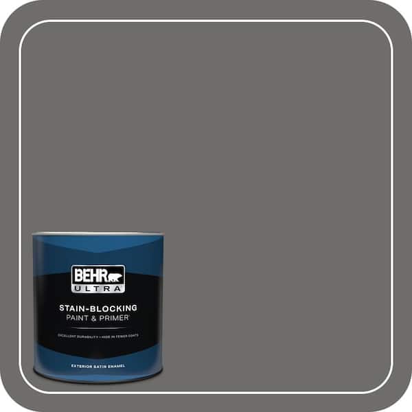 BEHR ULTRA 1 qt. #780F-6 Dark Granite Satin Enamel Exterior Paint & Primer